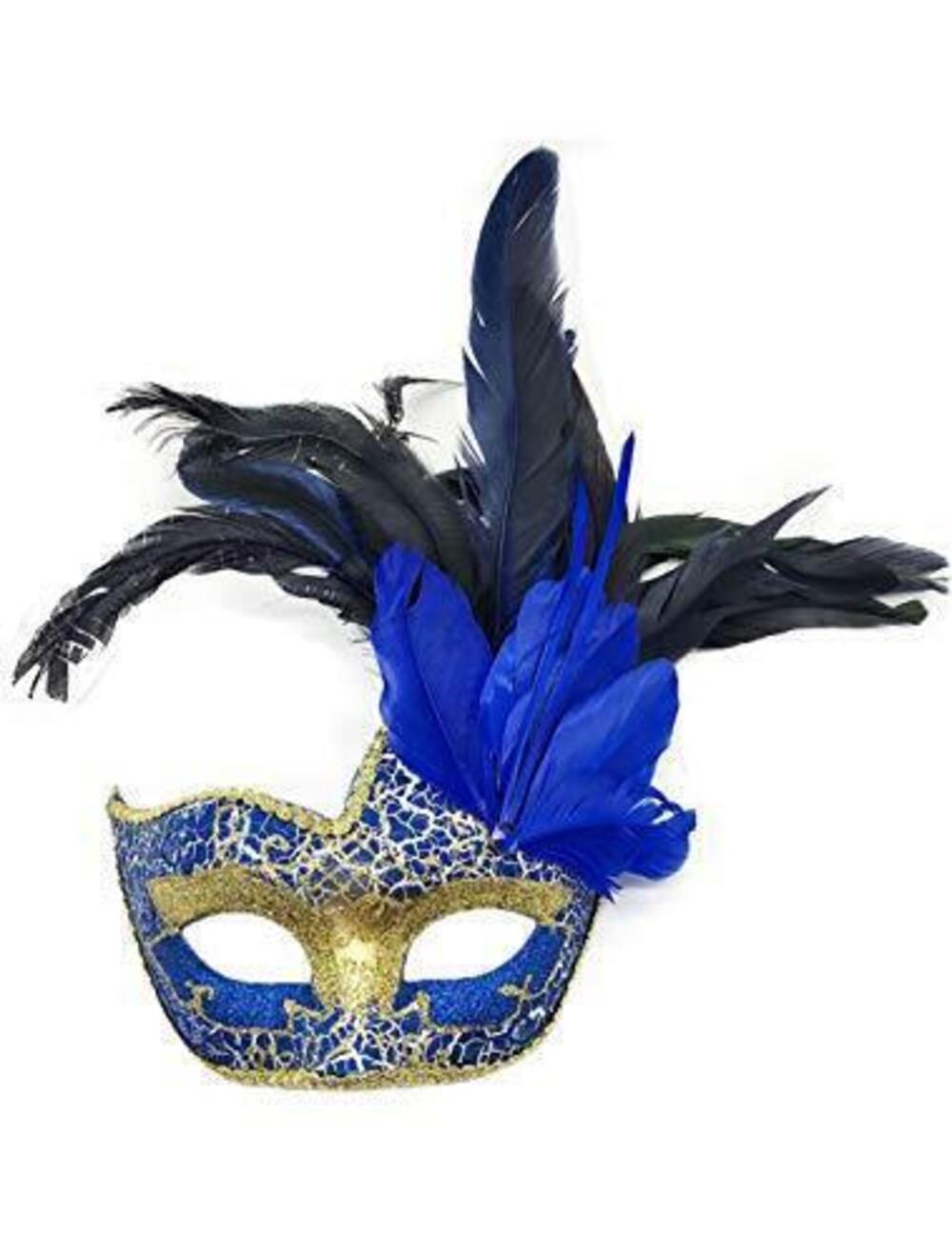 3726 Costume Mask Feather Masquerade Mask Halloween Mardi Gras Cosplay